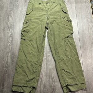 Vintage 90s Mens Olive Green Military Cargo Pants 34 x 32 Utility Tactical